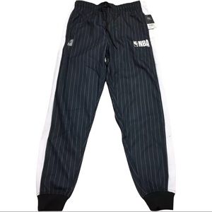 NBA Men's Joggers Black Striped Sweatpants Basketball Training Comfort